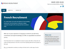 Tablet Screenshot of frenchrecruitment.co.uk